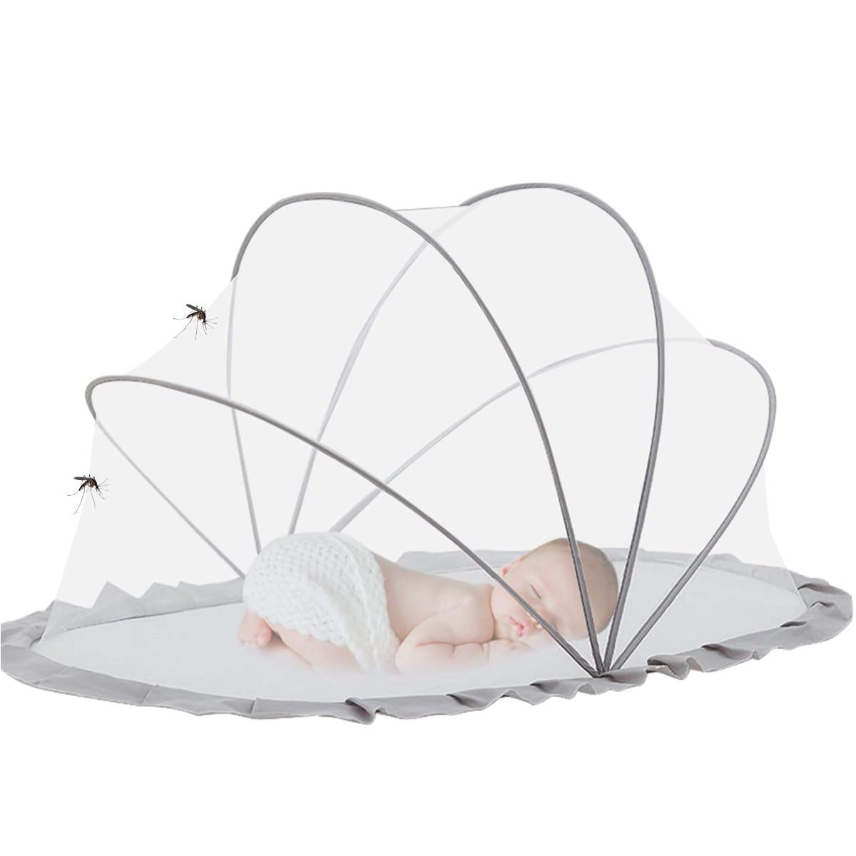 SNOWIE SOFT Mosquito Net for Baby, Foldable Baby Mosquito Net, Breathable and Transparent Mosquito Nets Canopy, Fits Most Cribs and Beds, Baby Mosquito Net for 0-5 Year Baby Newborn Baby Essentials SNOWIE SOFT Mosquito Net for Baby, Foldable Baby Mosquito Net, Breathable and Transparent Mosquito Nets Canopy, Fits Most Cribs and Beds, Baby Mosquito Net for 0-5 Year Baby Newborn Baby Essentials